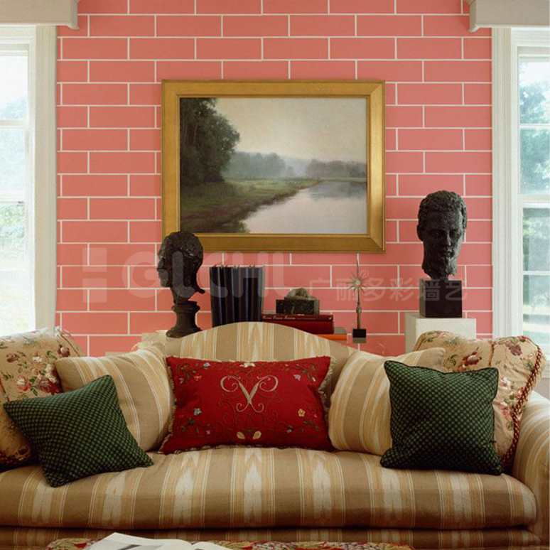 仿古磚沙發背景